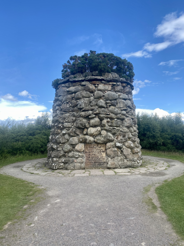 Culloden Monument at the Culloden Battlefield